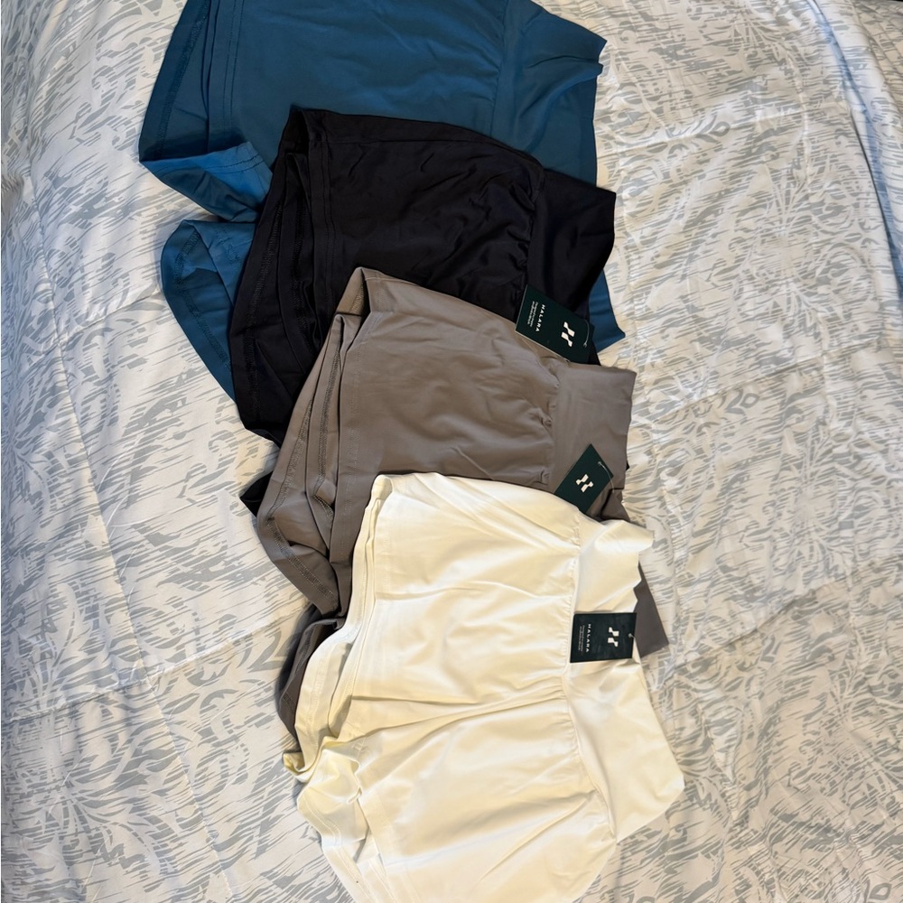 HALARA Athletic Shorts Bundle - Teal, Black, Gray, White